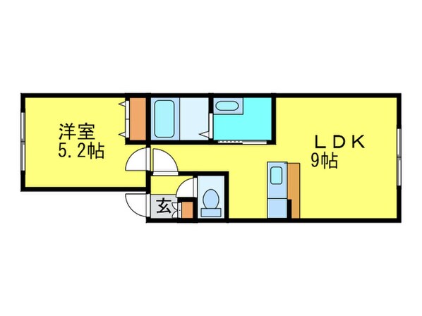 フィオーレミニ大通の物件間取画像